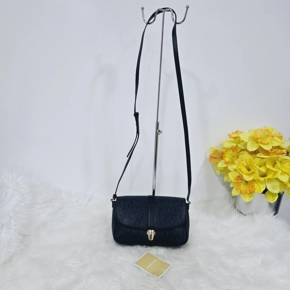 Michael Kors blue Charlton logo crossbody bag